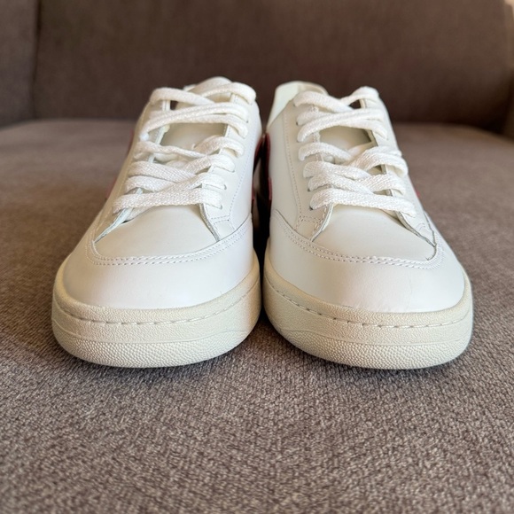 VEJA V-12 Leather White Marsala Nautico Sneaker - Picture 9 of 14